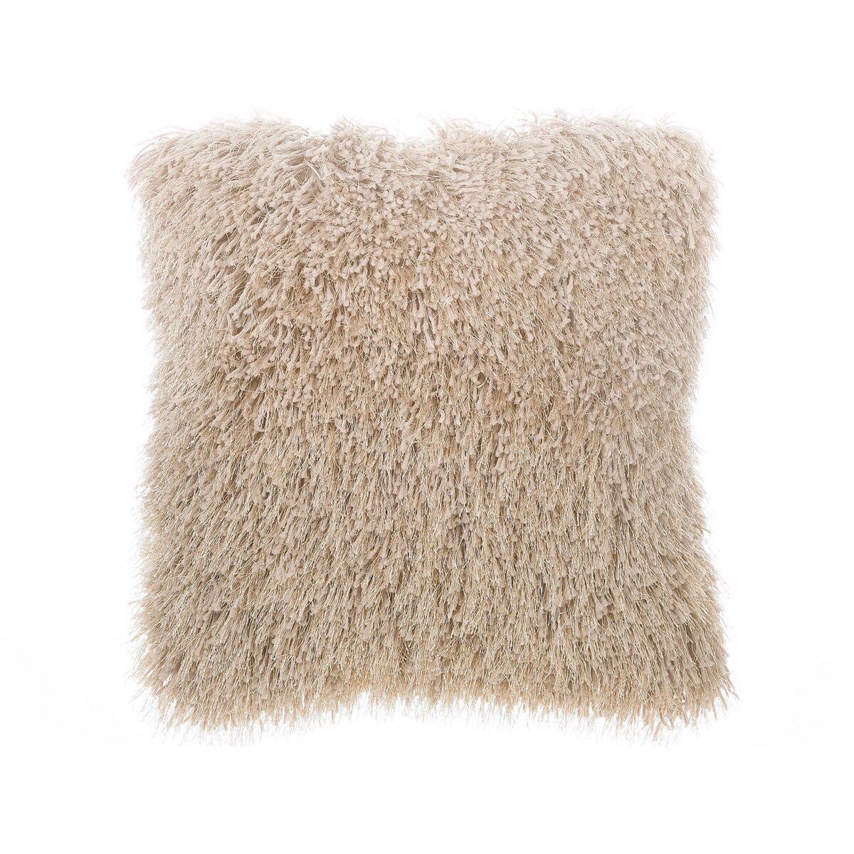 2 poduszki dekoracyjne włochacze 45 x 45 cm beżowe CIDE