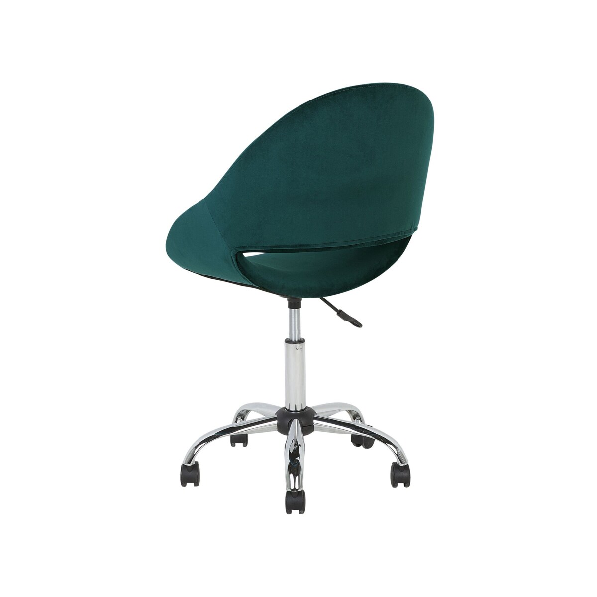Krzesło biurowe regulowane welurowe zielone SELMA