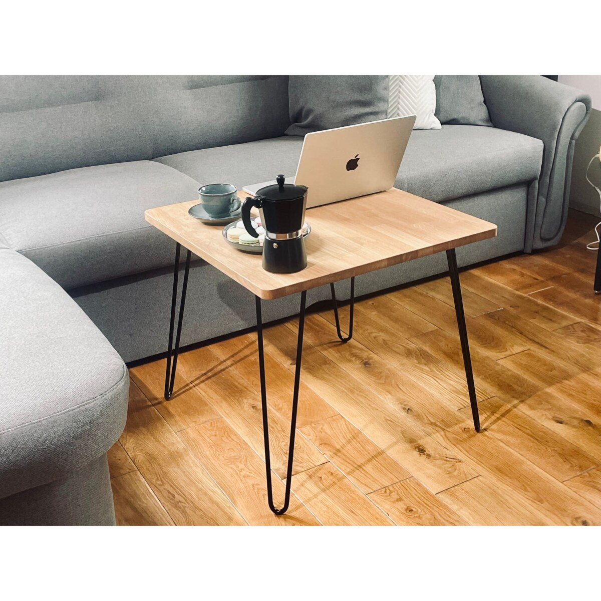 Stolik kawowy Tavolo dębowy LOFT 60x60cm