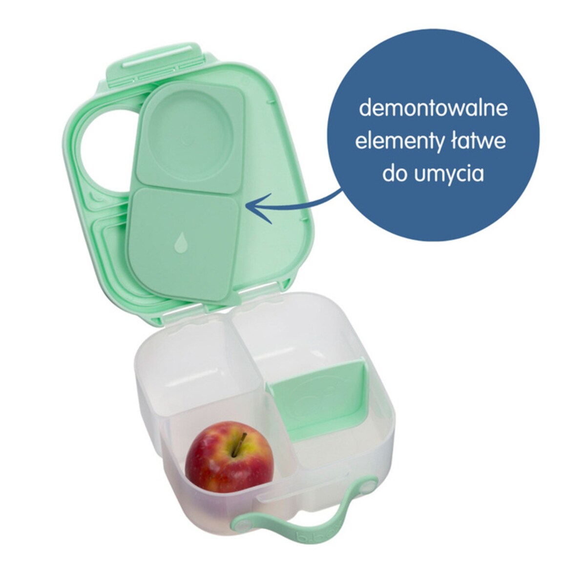 Mini lunchbox dla dzieci do szkoły - szczelna śniadaniówka z przegródkami Lemon Twist b.box
