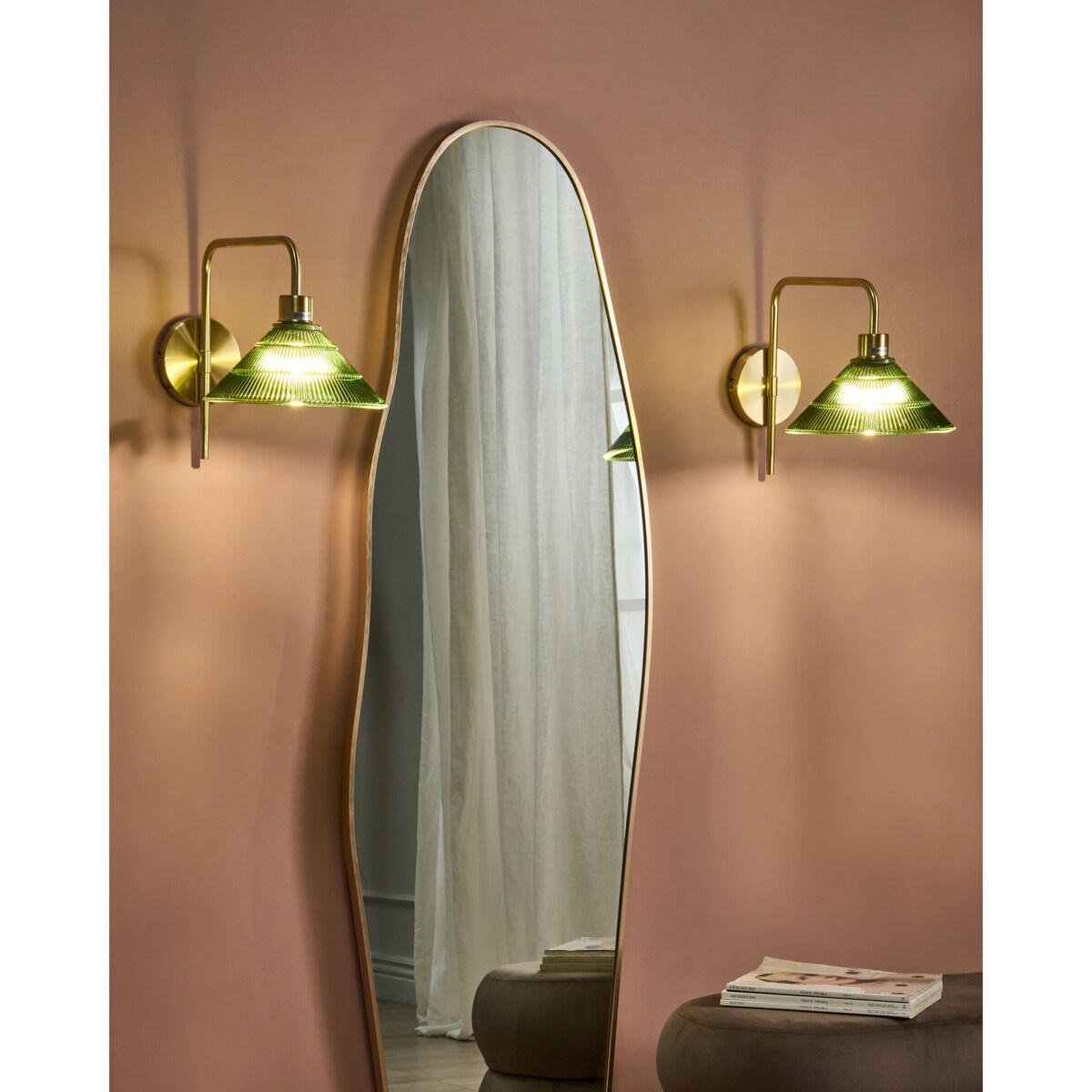 Zestaw 2 lamp ściennych SUMPUL Metal Złoty