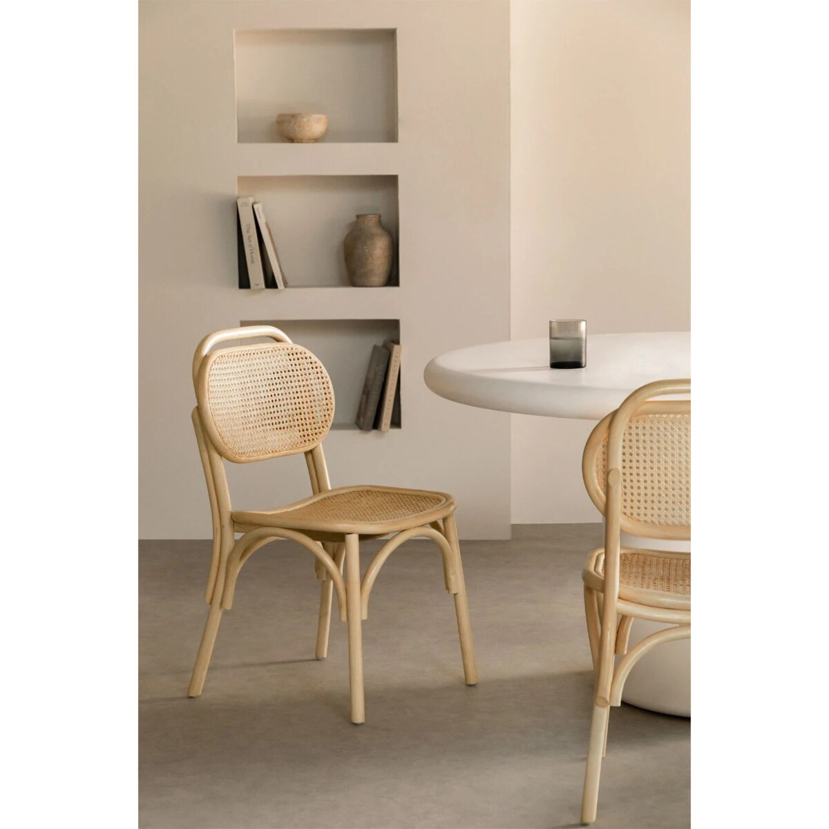 Krzesło do jadalni z rattanu i plecionki wiedeńskiej California