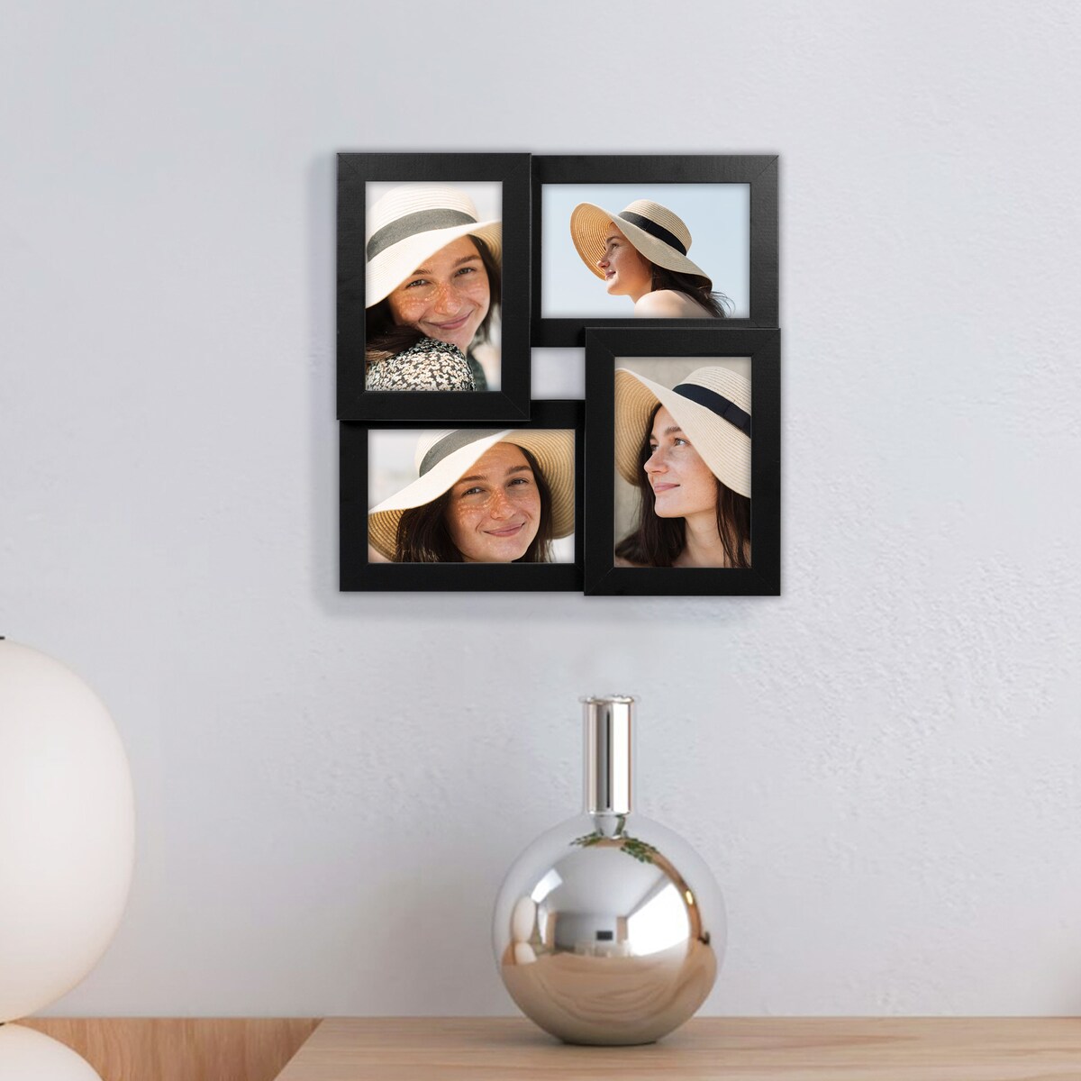 Multirama MULTI  HEN 2 ramka na zdjęcia. Czarna multirama na cztery zdjęcia