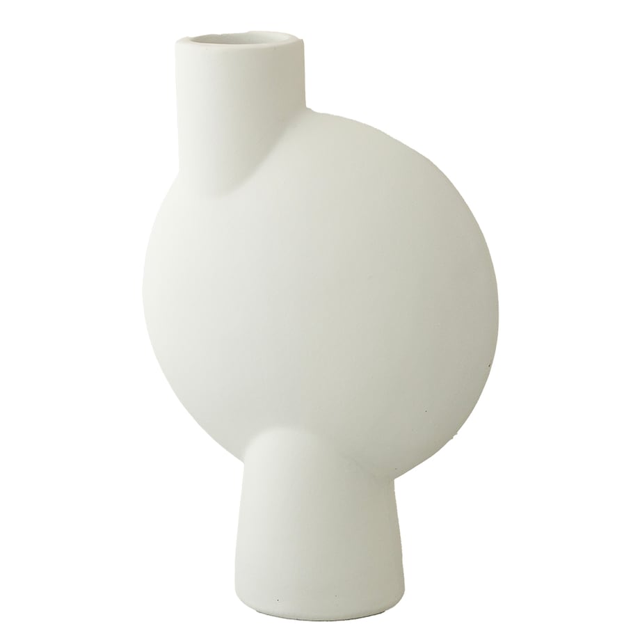 WAZON DAYA betonowy designerski BIAŁY wys. 26cm