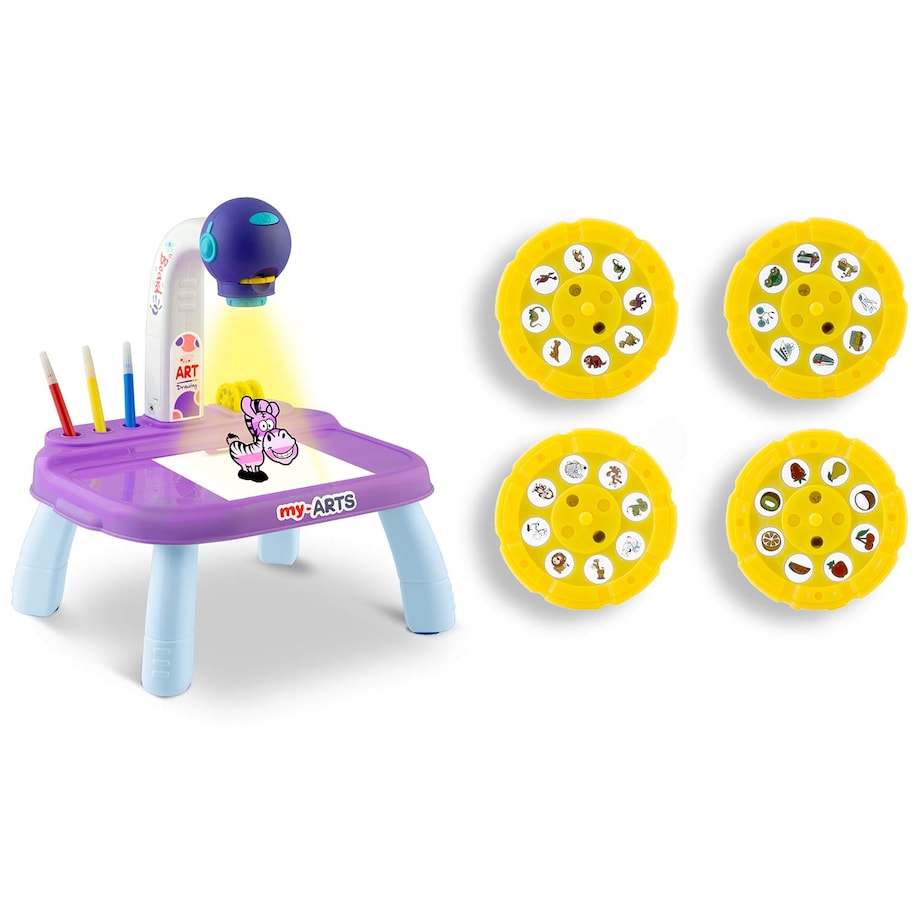 Projektor do nauki rysowania Ricokids RK-737 fioletowy + akcesoria 773700