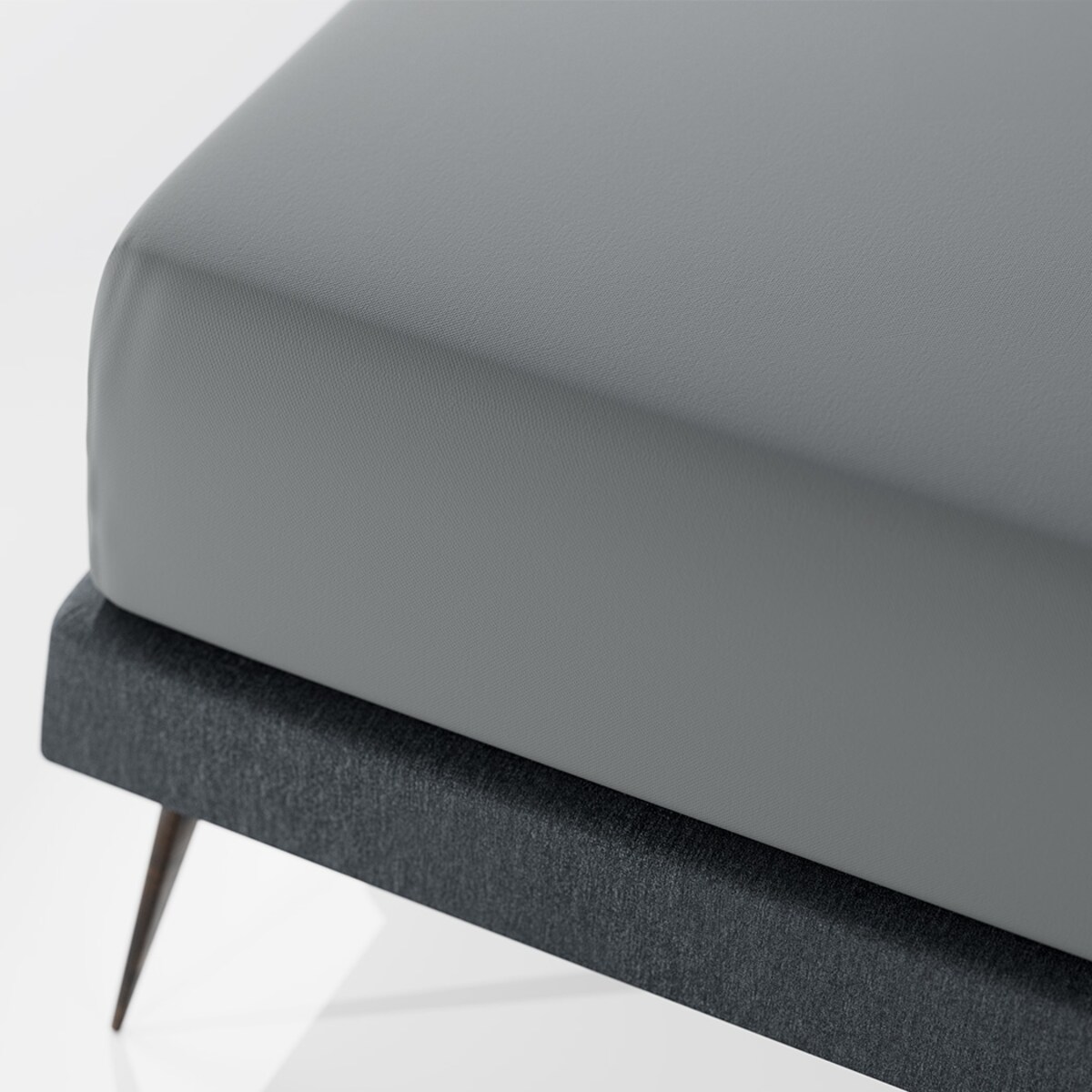 Prześcieradło grafitowe 120x200 PAN MATERAC elastyczne bawełniane z gumką