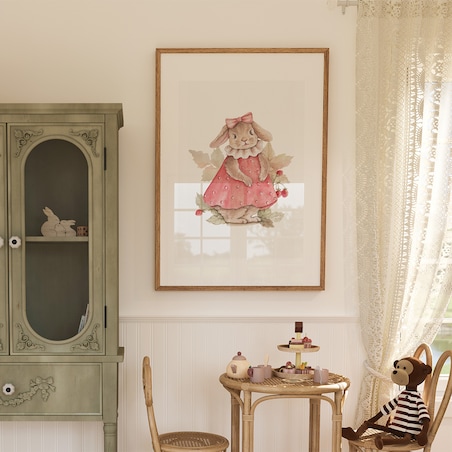 Plakat dla dzieci Króliczek w sukience 50x70