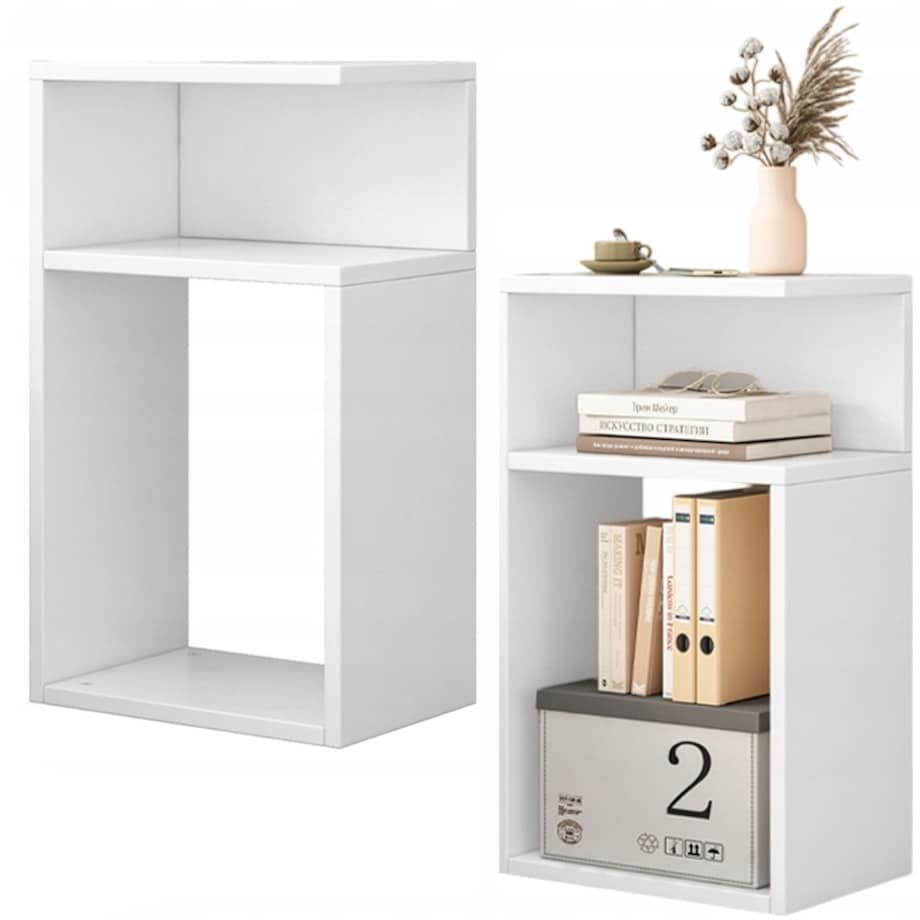 Szafka nocna biała do sypialni stolik loft salonu nowoczesna 50 cm