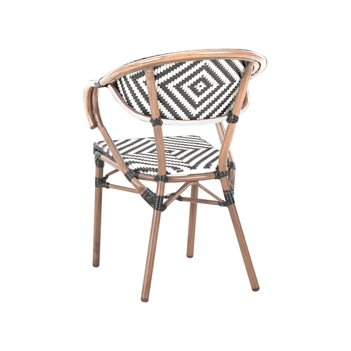 Zestaw ogrodowy dla 4 osób RIFREDDO Technorattan Czarny/ biały