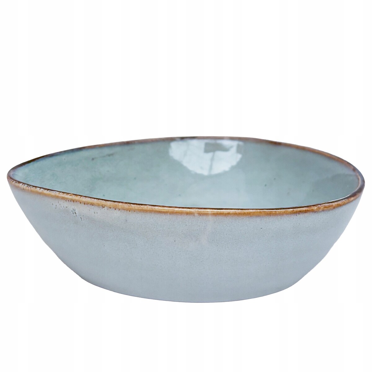 MISKA OBIADOWA BULIONÓWKA 600ml OWALNA BŁĘKITNA CERAMICZNA DO ZUPY MISA