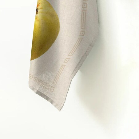 Lniany ręcznik kuchenny - gruszki w ramce