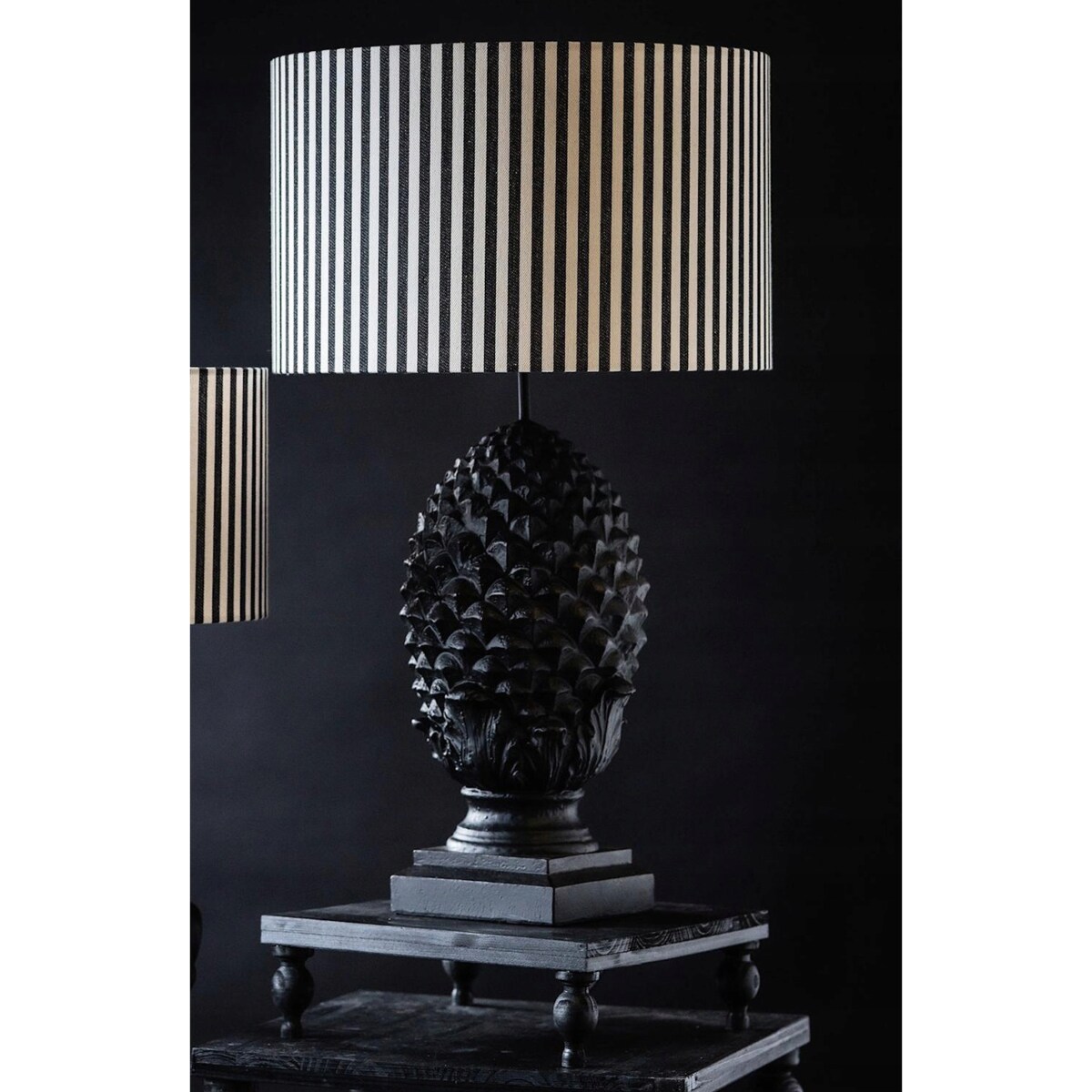 ABAŻUR NA ŻARÓWKĘ KLOSZ W PASKI DUŻY 40cm DO LAMPY STOJĄCEJ WISZĄCEJ WALEC