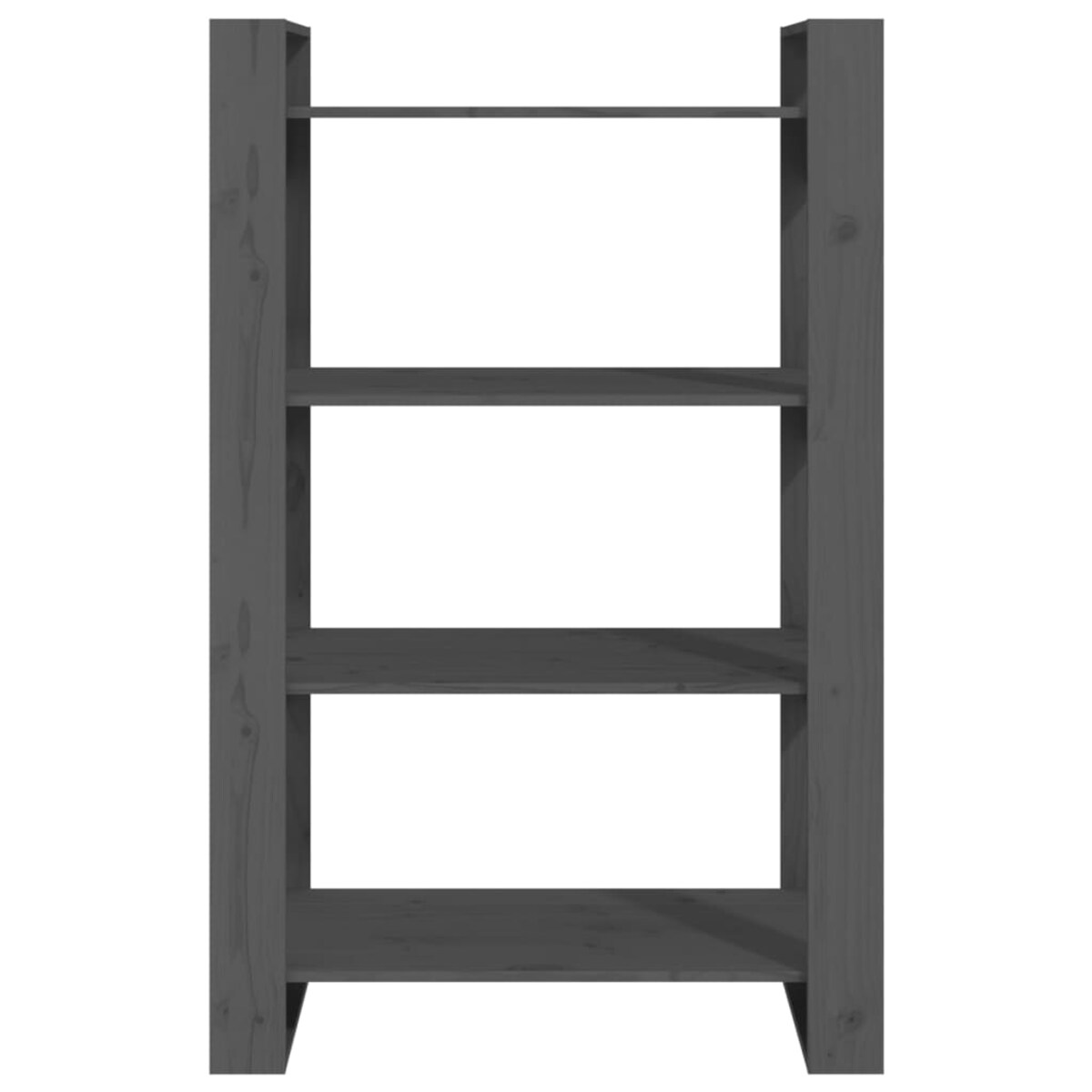 vidaXL Regał na książki/przegroda, szary, 80x35x125 cm, sosnowy