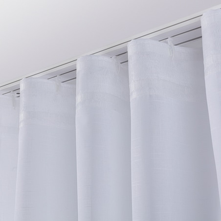 Firana na taśmie wave 300x245 prześwitujący biały