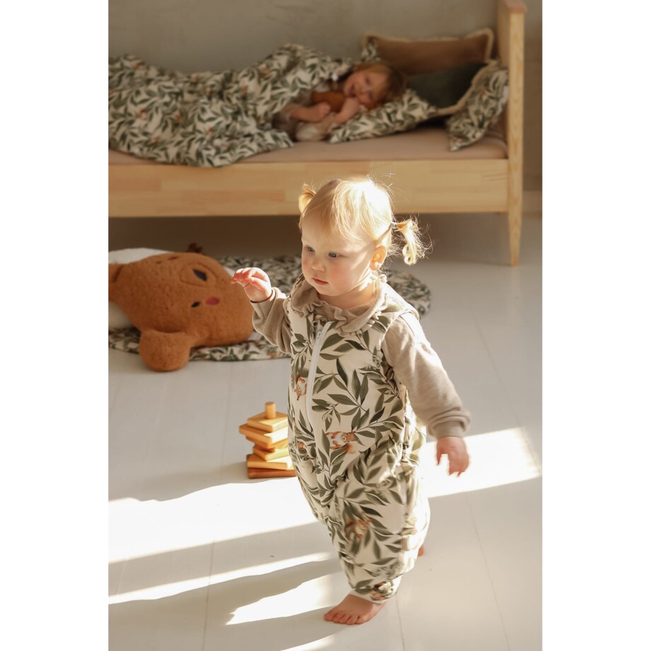 Śpiworek do spania z nogawkami woodland - S