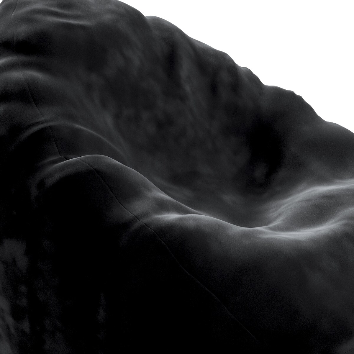 Worek do siedzenia Bowli, głęboka czerń, Ø80 x 115 cm, Posh Velvet