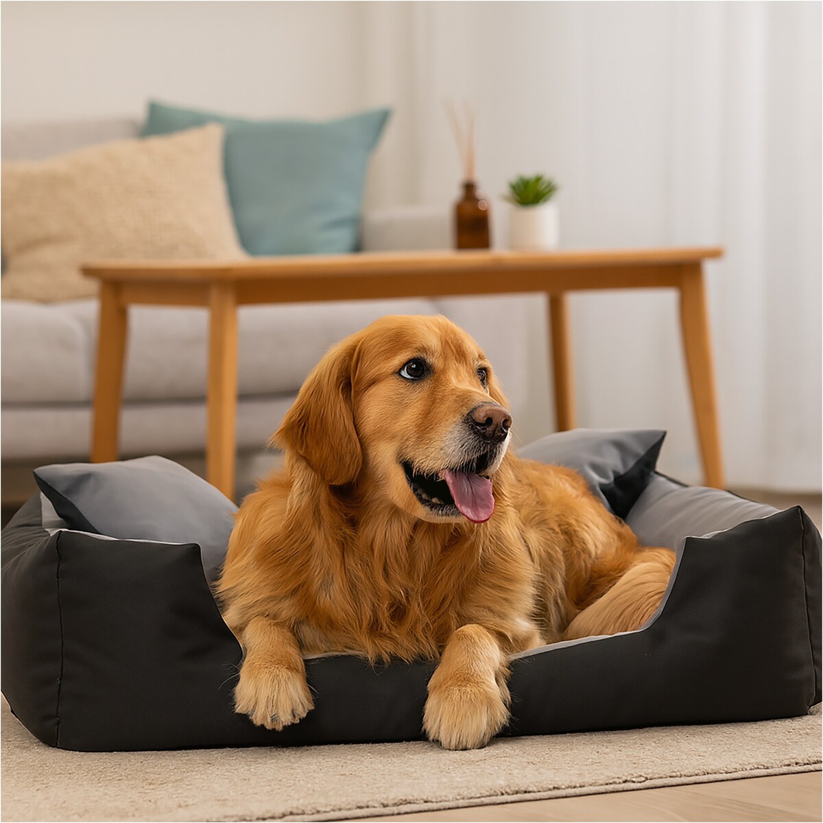 Legowisko Dla Psa Wodoodporne Posłanie Kanapa Sofa 145X115 Cm Szare