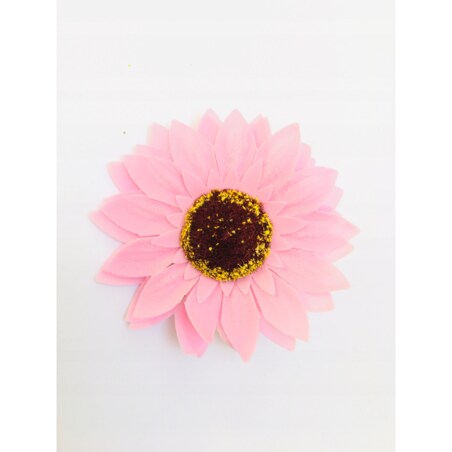 1x SŁONECZNIK DUŻY kwiat mydlany PACHNĄCY NA BUKIET stroik box różowy