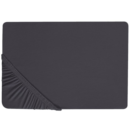 Bawełniane prześcieradło z gumką 90 x 200 cm czarne HOFUF