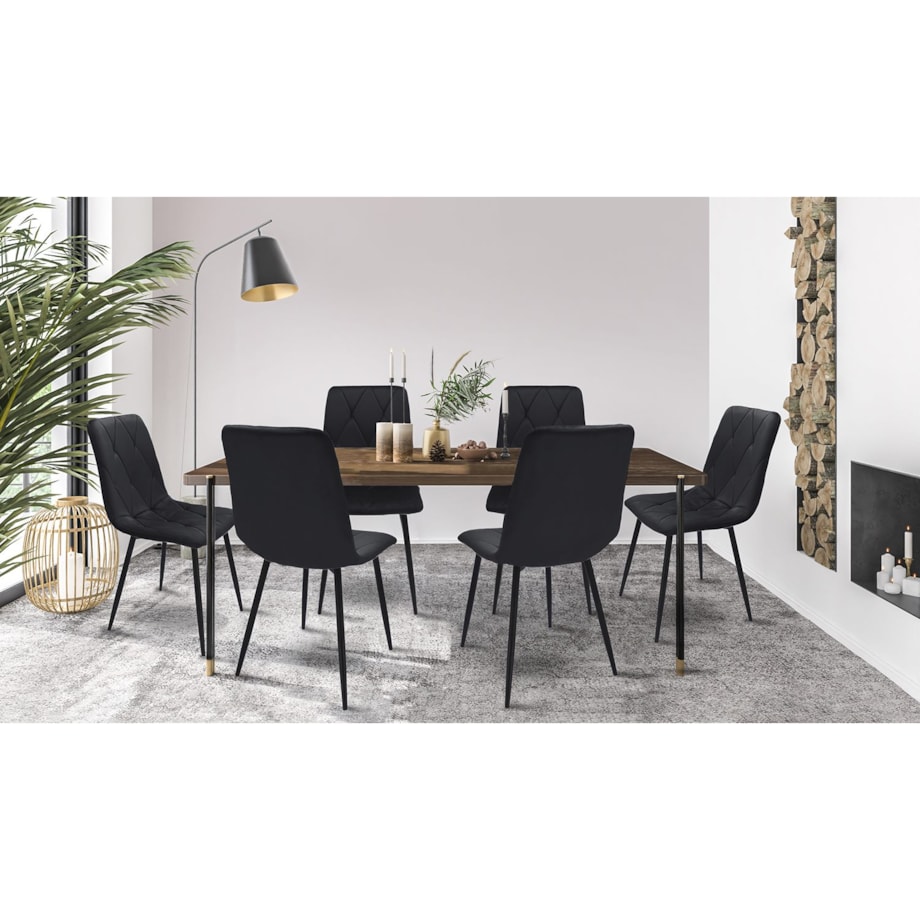 Krzesło PIADO czarne (zestaw nogi + śruby)