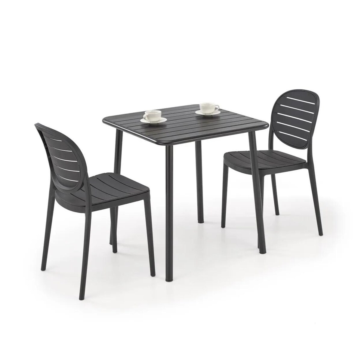 Krzesło K529 czarne z tworzywa PVC