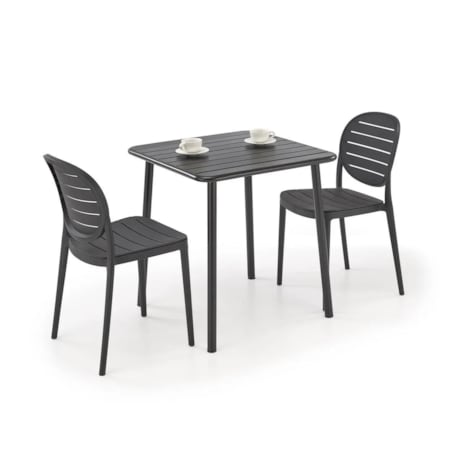 Krzesło K529 czarne z tworzywa PVC