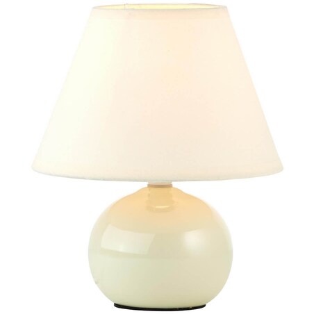Abażurowa lampka stołowa Primo 61047/28 Brilliant ceramiczna beżowy