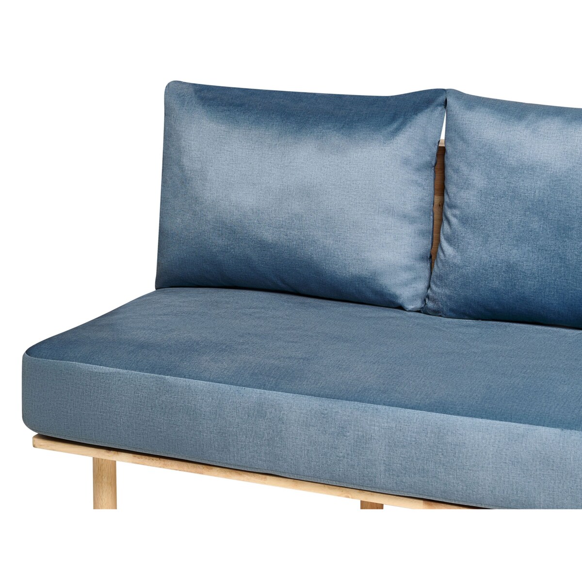 Sofa 2-osobowa ze stolikiem niebieska SALO