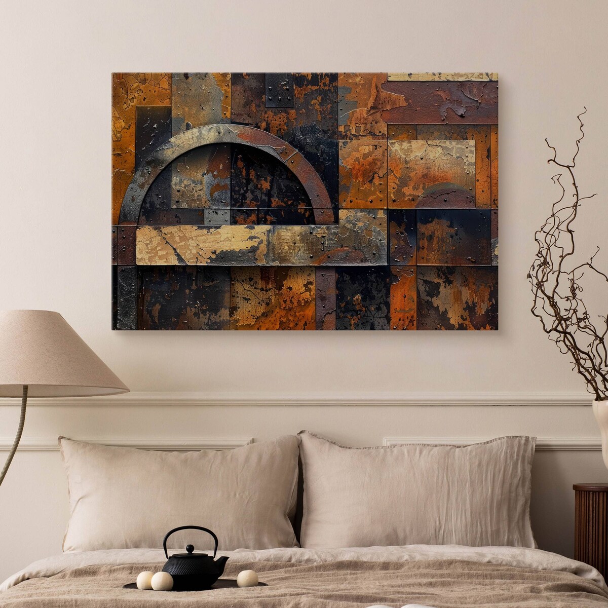 Obraz Ścienny Do Sypialni Salonu Abstrakcja Nowoczesne Ornamenty 120x80cm