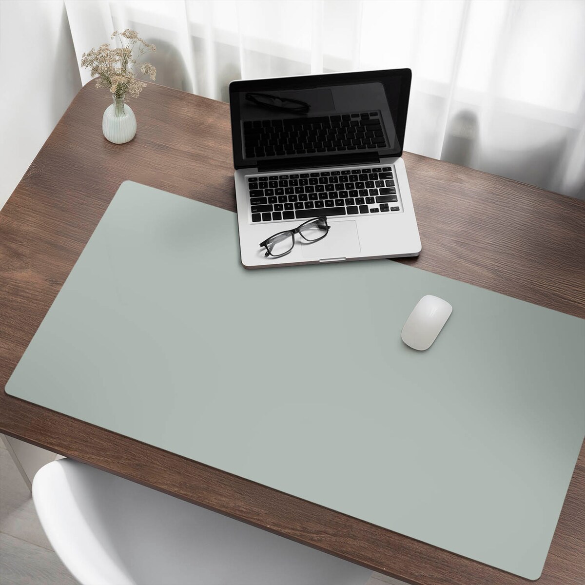 Zielona mata na biurko Kolor Jasnozielony, 120x60 cm