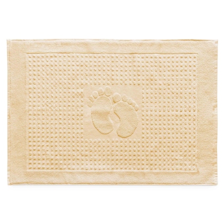 Dywanik łazienkowy 50x70 Stopki, 100% bawełna, kolor krem