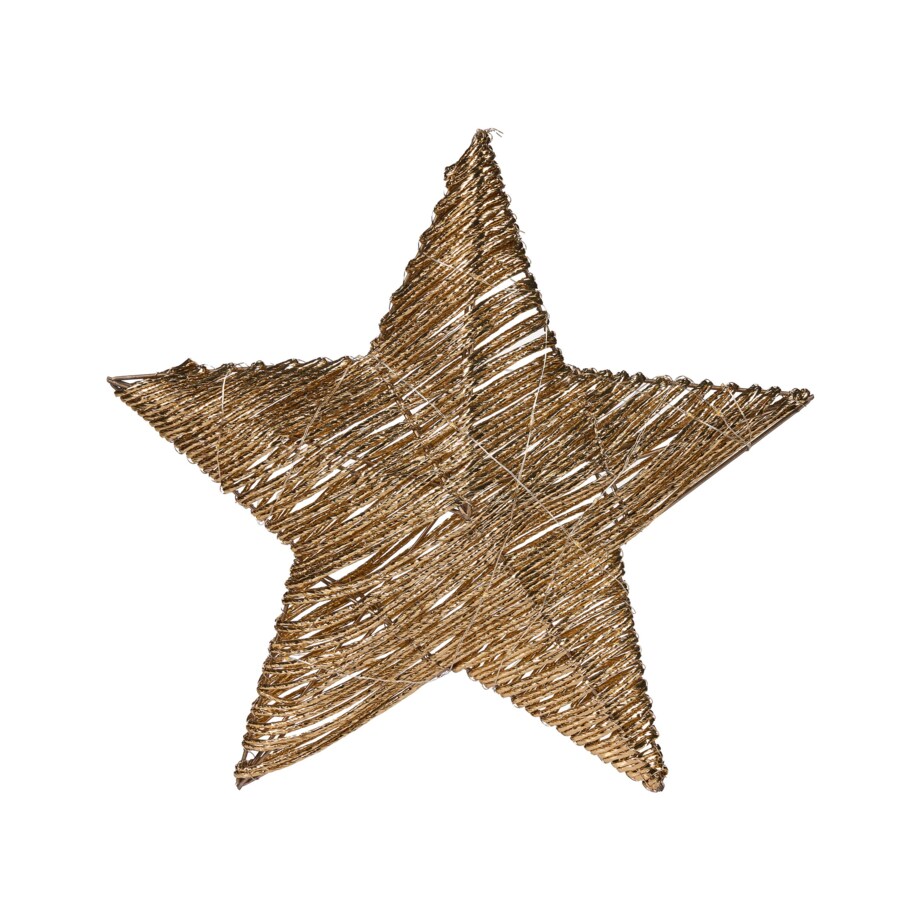 Zestaw 2 dekoracji świątecznych LED HAMPEN Gwiazda 24/30 cm Złoty
