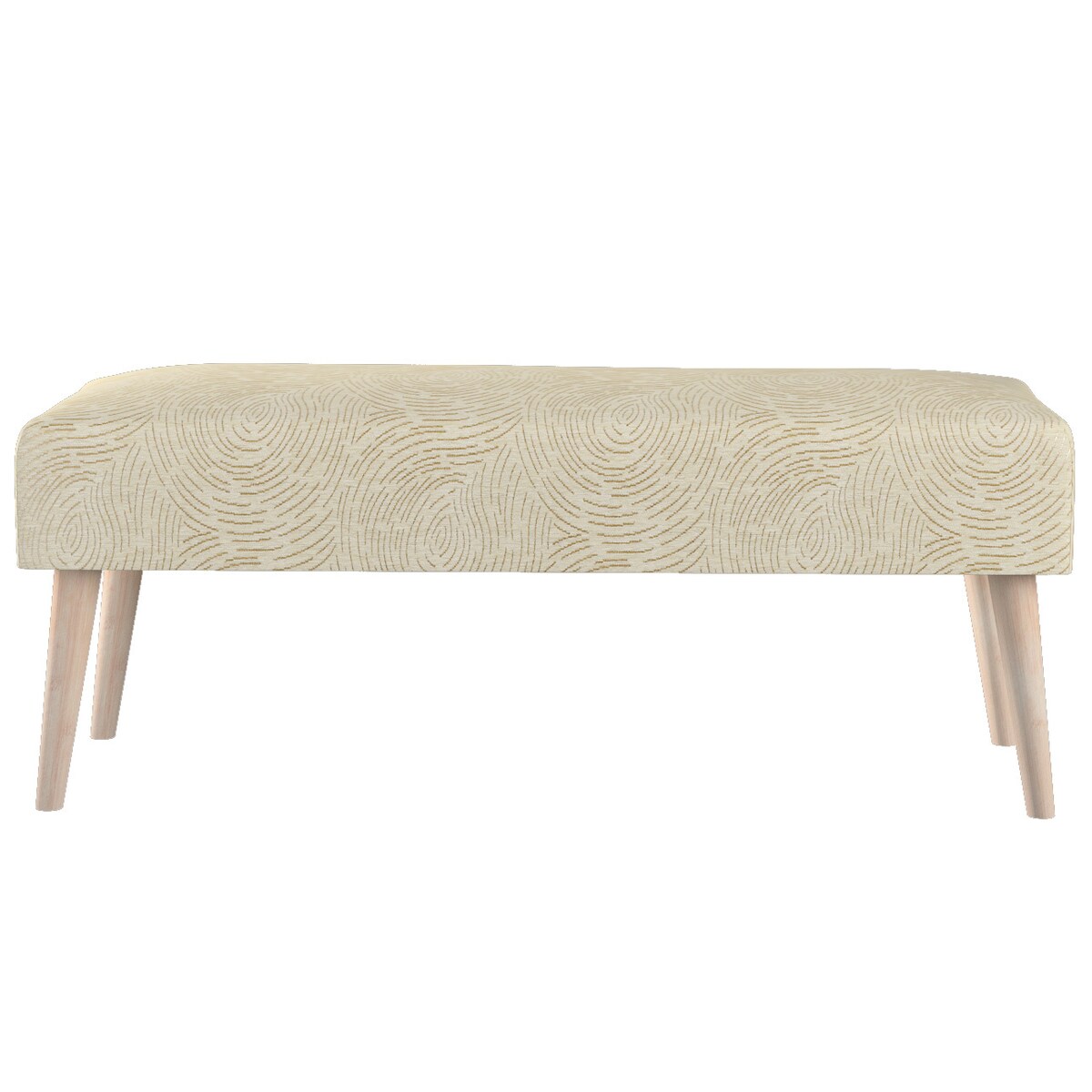 Ławka natural, beżowo-złoty wzór, 100 x 40 x 40 cm, Living II