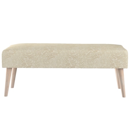 Ławka natural, beżowo-złoty wzór, 100 x 40 x 40 cm, Living II