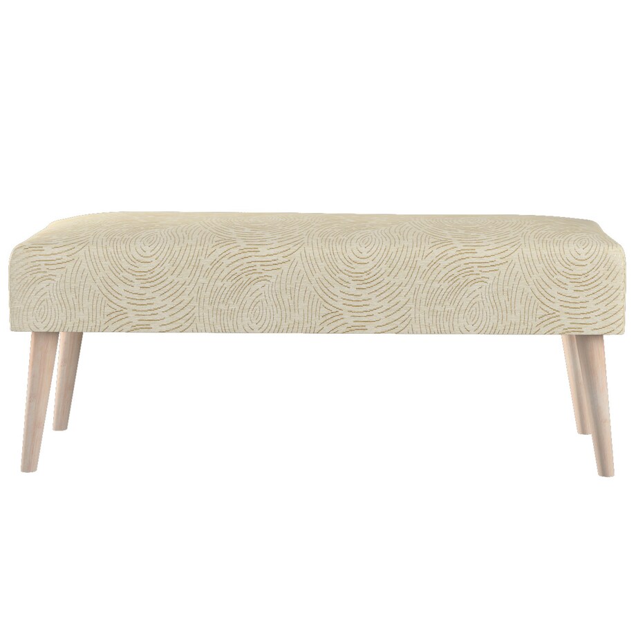 Ławka natural, beżowo-złoty wzór, 100 x 40 x 40 cm, Living II