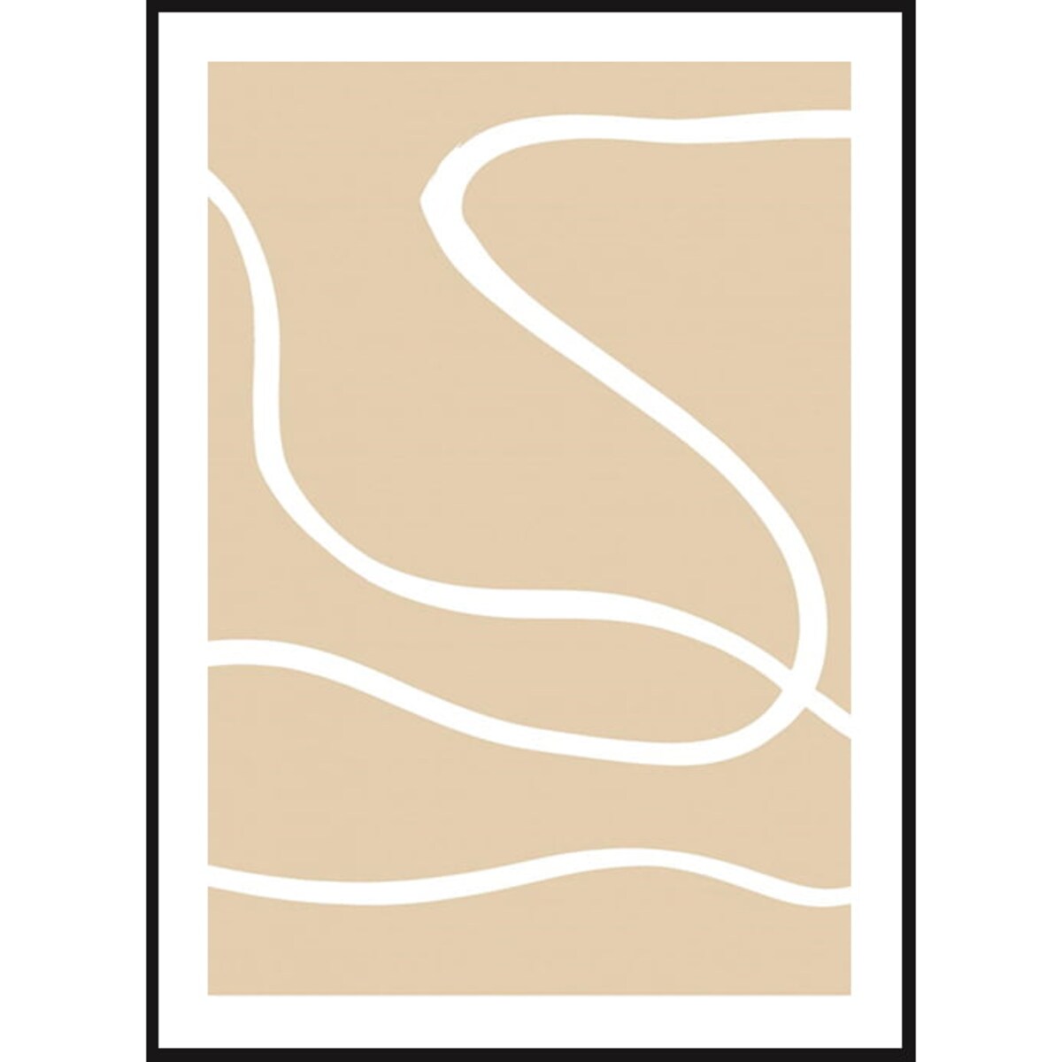 Poster Story, Plakat, Obraz - Beżowe Linie No4, wymiary 30 x 42 cm