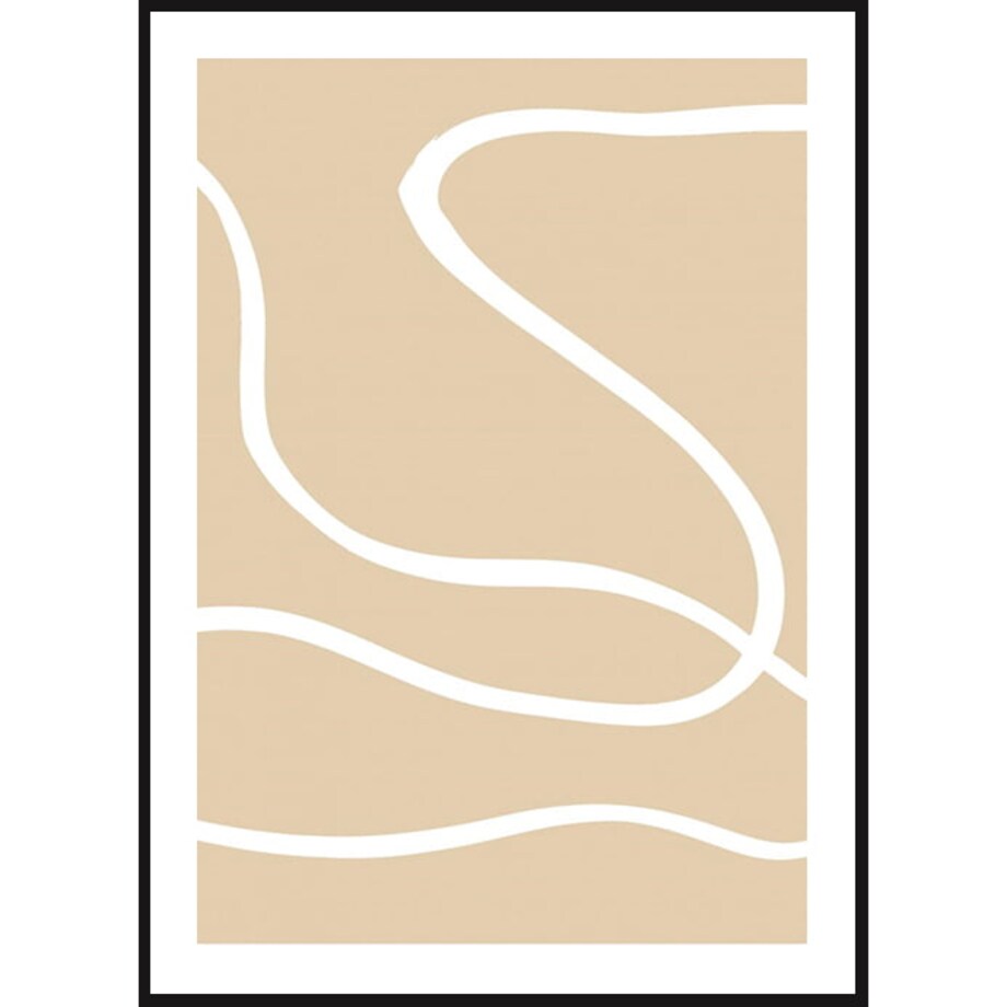 Poster Story, Plakat, Obraz - Beżowe Linie No4, wymiary 30 x 42 cm