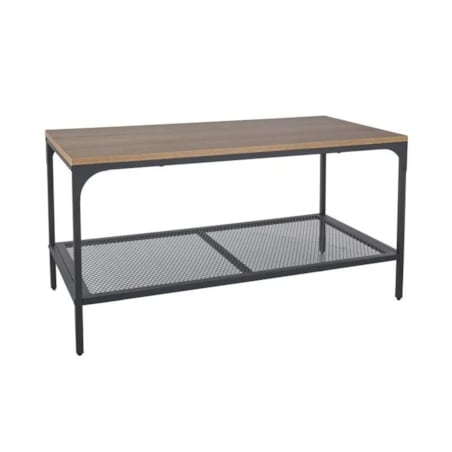 Ława LEX L 90x45 dąb/czarny mat