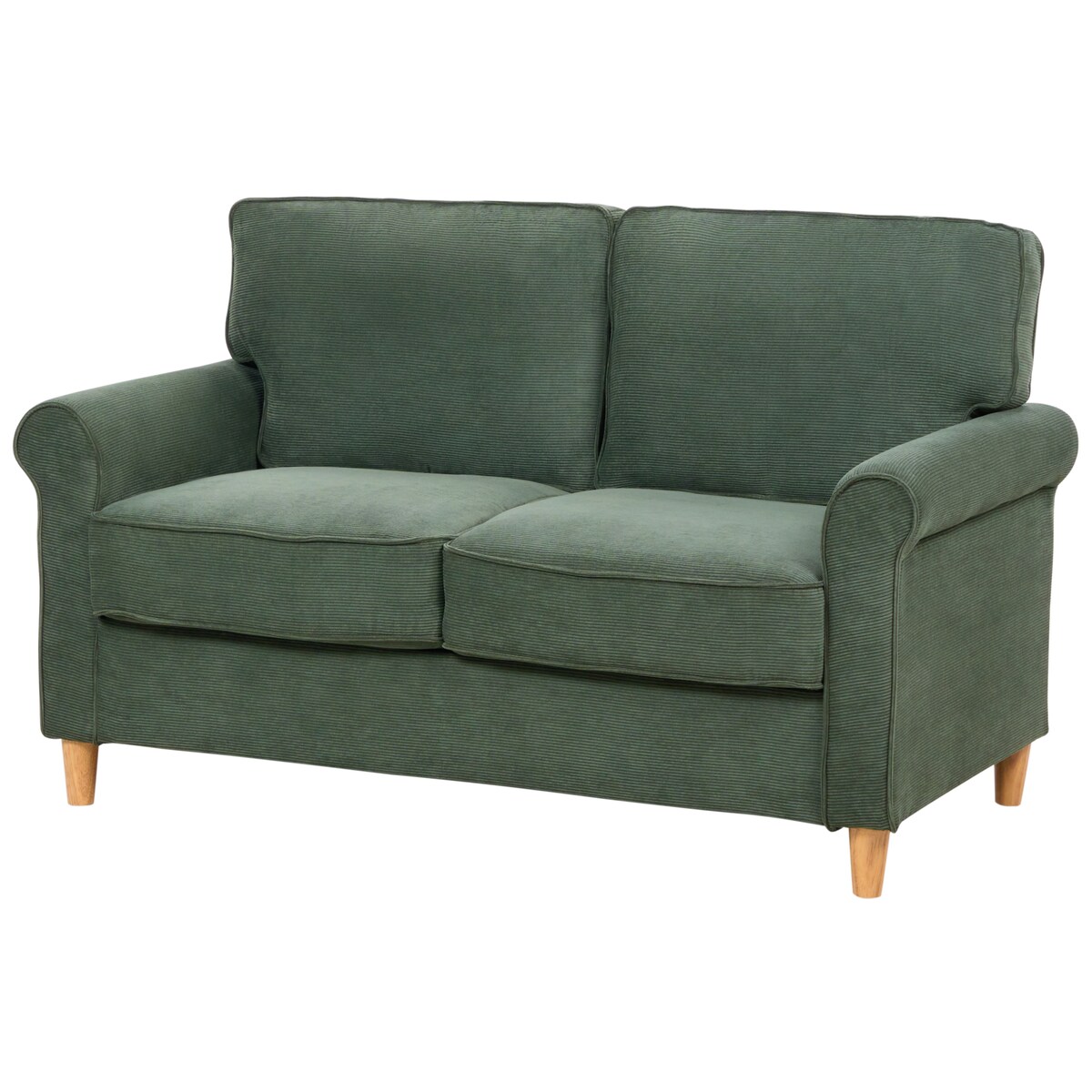 Sofa dla 2 osób RONNEBY Sztruks Ciemnozielony