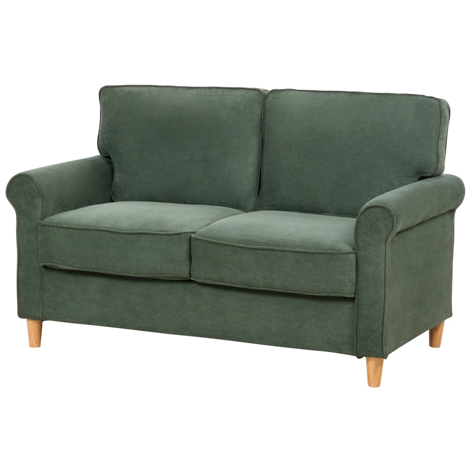 Sofa dla 2 osób RONNEBY Sztruks Ciemnozielony