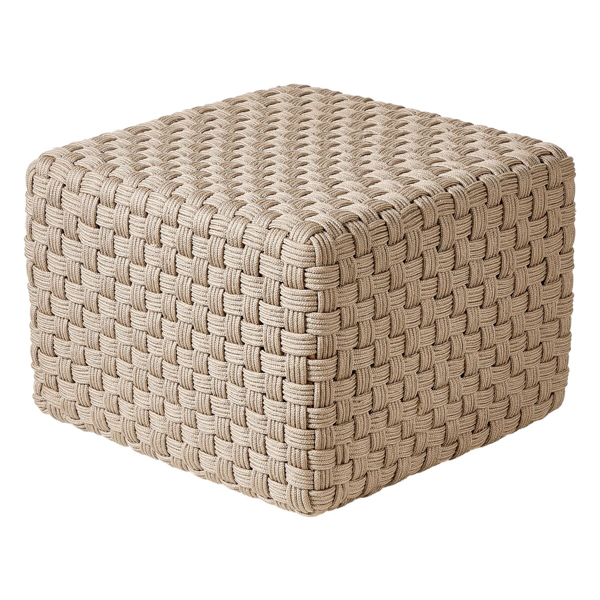 Puf ogrodowy 50 x 50 x 35 cm beżowoszary NALLI