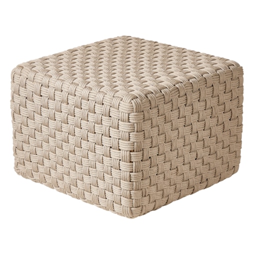 Puf ogrodowy 50 x 50 x 35 cm beżowoszary NALLI