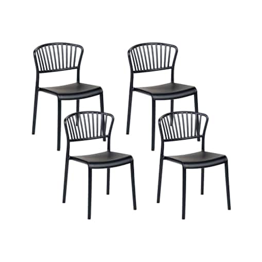 Zestaw 4 krzeseł do jadalni czarny GELA