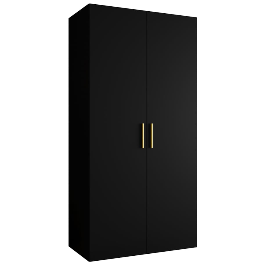 Szafa uchylna otwierana BARI 1 100 wys. 202 cm Czarny + u. Złoty