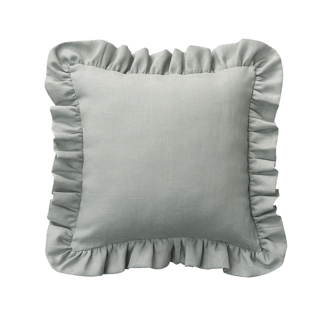 Poszewka Paula z falbaną 45x45 jasny szary