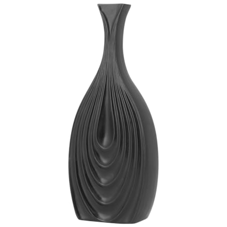Wazon dekoracyjny ceramiczny 39 cm czarny THAPSUS