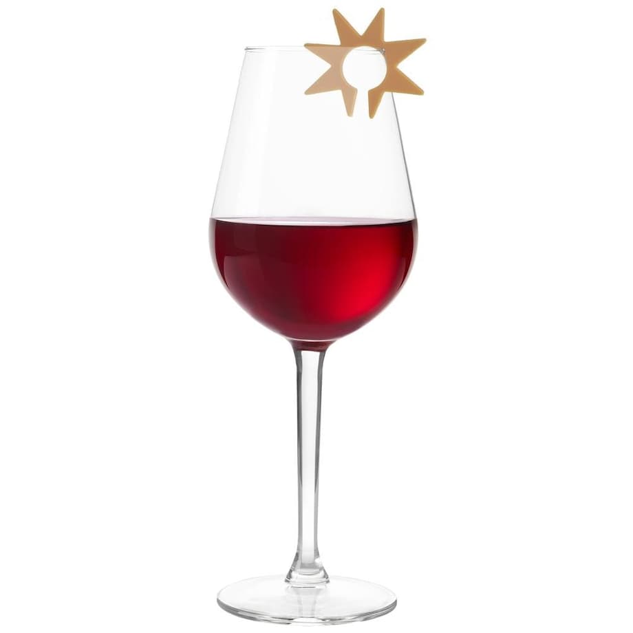 Znaczniki na Szklanki Kubki Kufle Silikonowe Kolorowe Gwiazdy Zestaw 8 szt