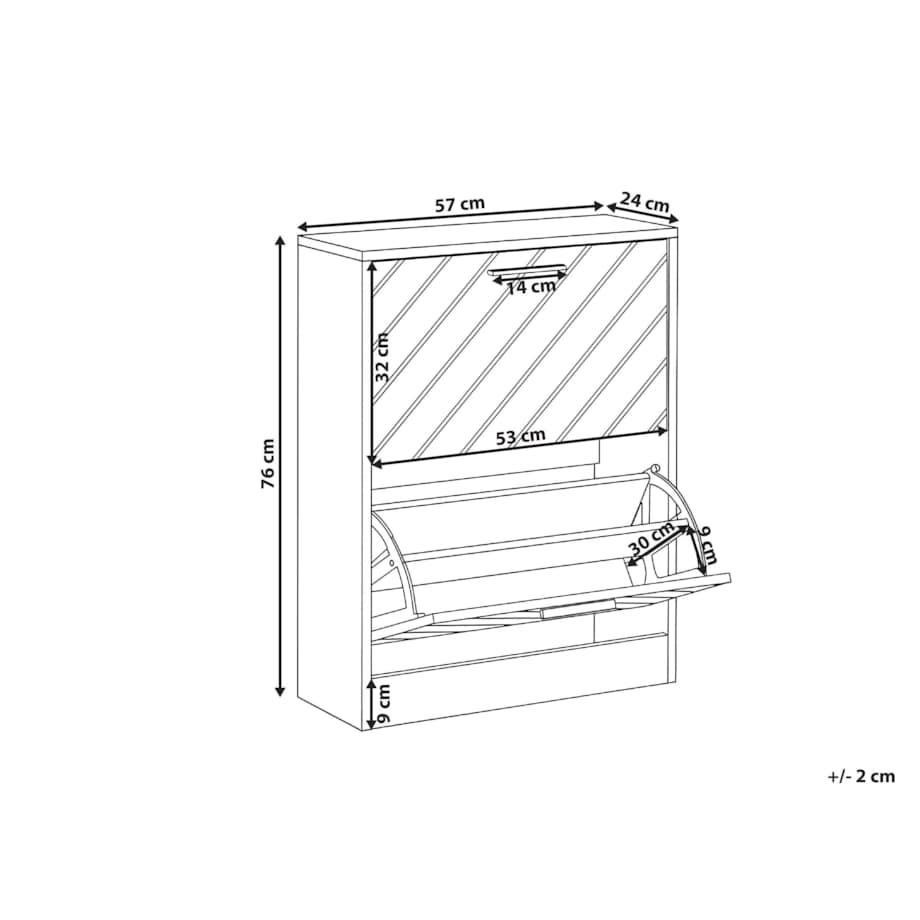 Szafka na buty PENTICTON Jasnobrązowy