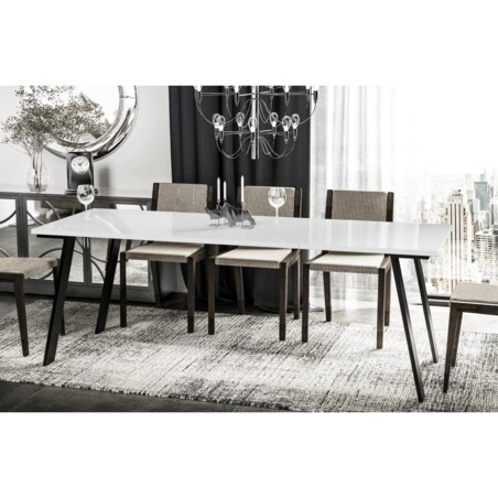 Stół rozkładany LIWIA 130(210)x80 biały połysk