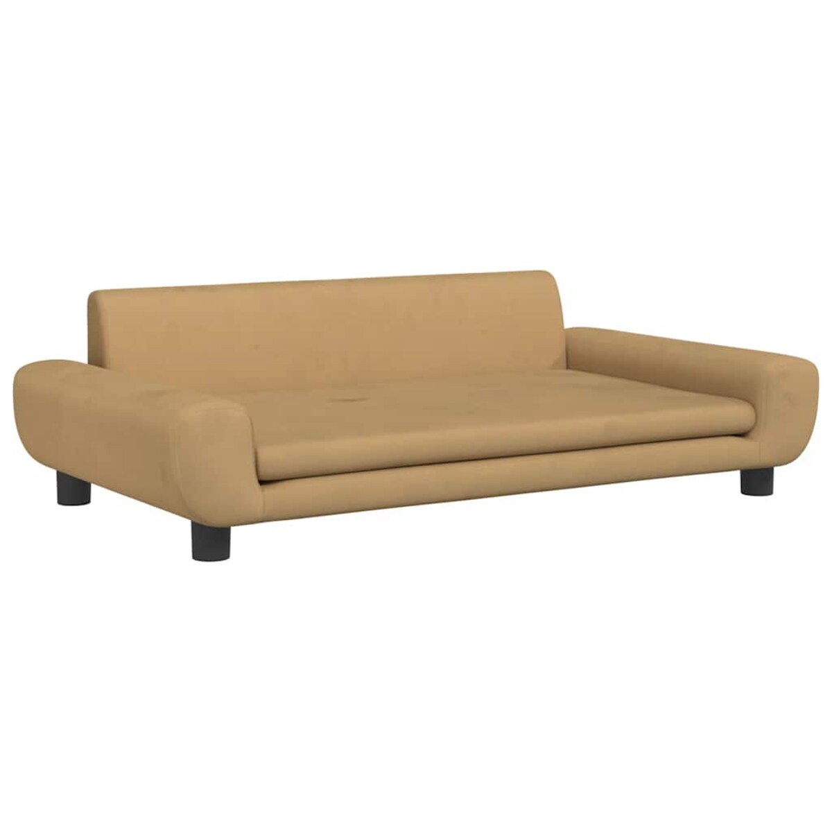 vidaXL Sofa dla dzieci, brązowa, 100x54x33 cm, aksamit